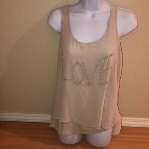 Neutral colored blouse from Express with embellishments